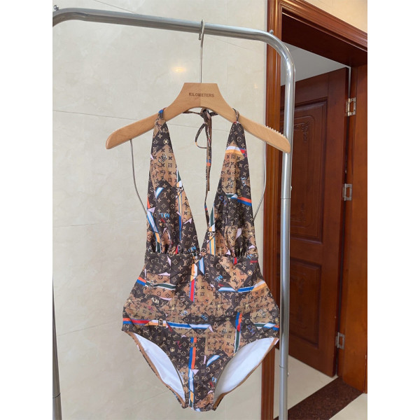Louis Vuitton, Women's Swimsuit, Brown