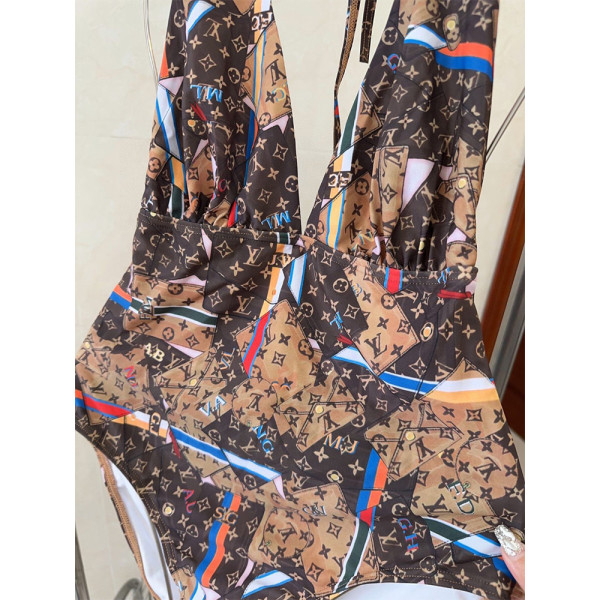 Louis Vuitton, Women's Swimsuit, Brown