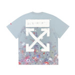 Off White, Men's T-Shirt, Blue