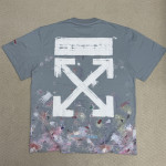 Off White, Men's T-Shirt, Blue