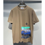 Stone Island, Men's T-Shirt, Brown