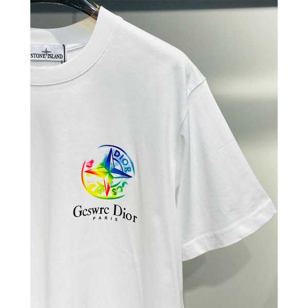 Stone Island, Heren T-shirt, Wit