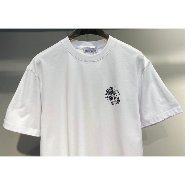 Stone Island, Heren T-shirt, Wit