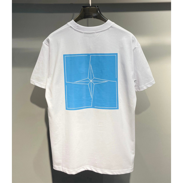 Stone Island, Heren T-shirt, Wit