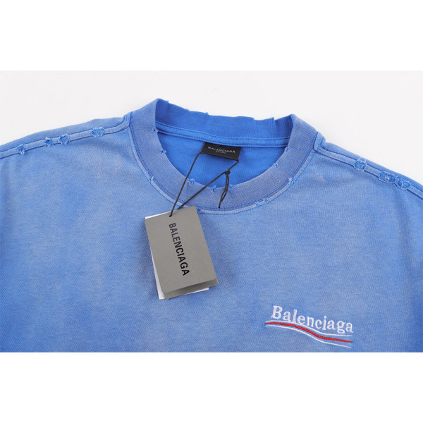 Balenciaga, Men's T-Shirt, Blue