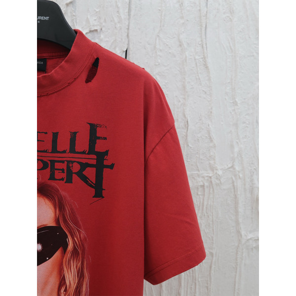 Balenciaga, Men's T-Shirt, Red