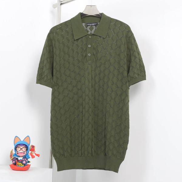 Dolce Gabbana, Men's Polo, Khaki