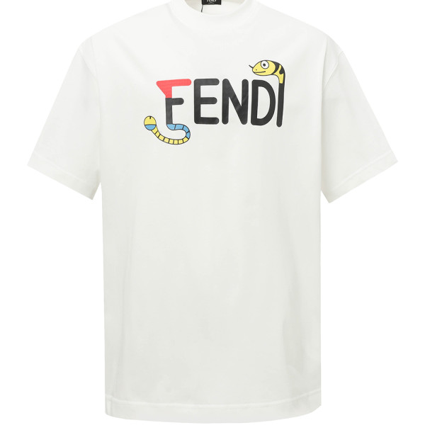 Fendi, Men's T-Shirt, White