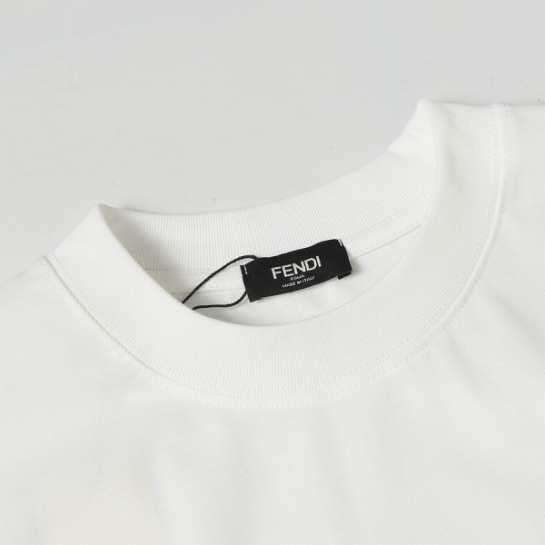 Fendi, Men's T-Shirt, White