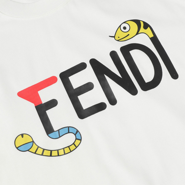 Fendi, Men's T-Shirt, White