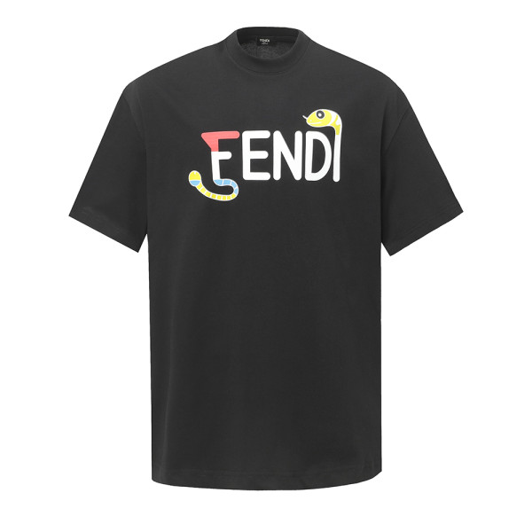 Fendi, Men's T-Shirt, Black