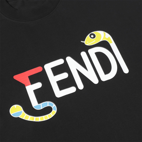 Fendi, Men's T-Shirt, Black