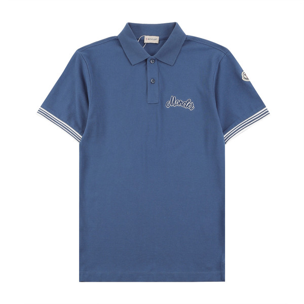 Moncler, Men's Polo, Blue