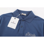 Moncler, Men's Polo, Blue
