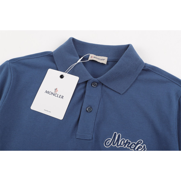 Moncler, Men's Polo, Blue