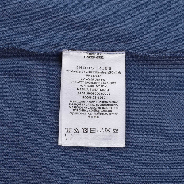 Moncler, Men's Polo, Blue