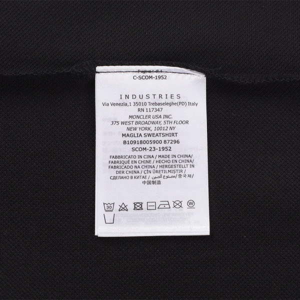Moncler, Men's Polo, Black