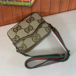 Gucci, Unisex, Canvas Messenger, Brown