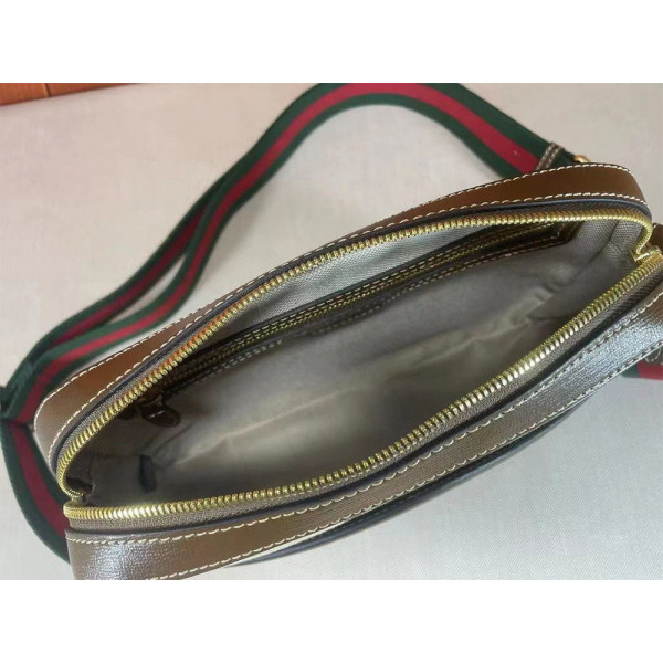 Gucci, Unisex, Canvas Messenger, Brown