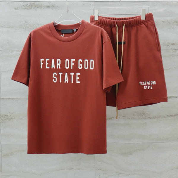 Fear Of God, Essential, Men's Shortsuit, Burgundy