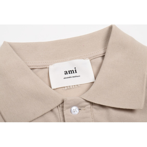 Ami, Men's Polo, Beige