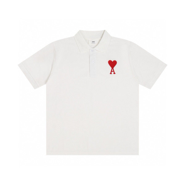 Ami, Men's Polo, White