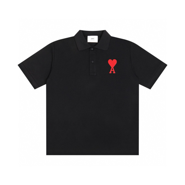 Ami, Men's Polo, Black