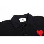 Ami, Men's Polo, Black