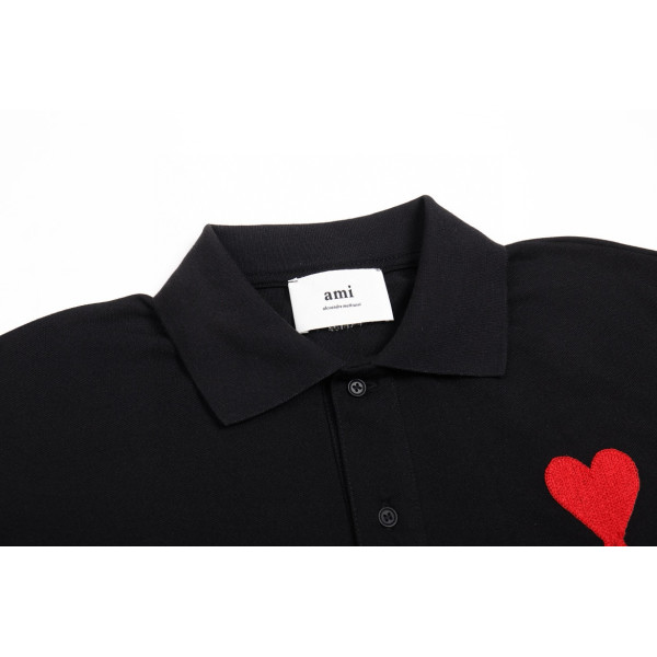 Ami, Men's Polo, Black