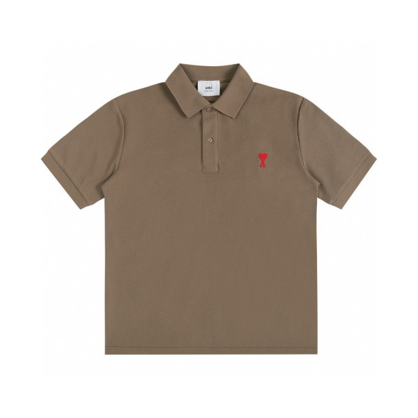 Ami, Men's Polo, Brown