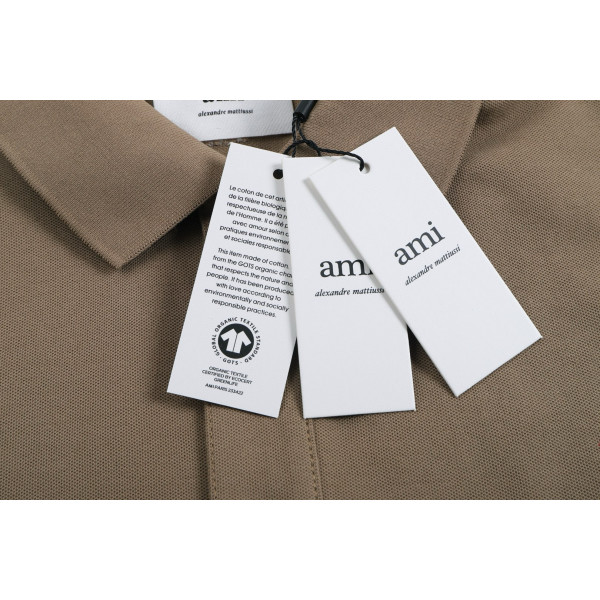Ami, Men's Polo, Brown