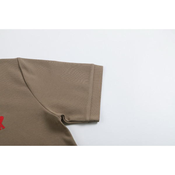 Ami, Men's Polo, Brown