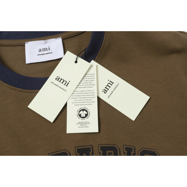 Ami, Men's T-Shirt, Brown