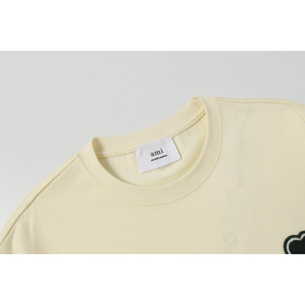 Ami, Men's T-Shirt, Beige