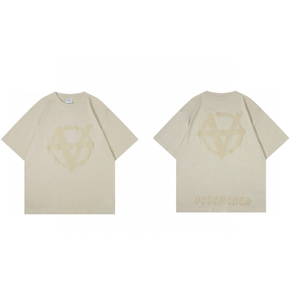 Vetements, Men's T-Shirt, Beige