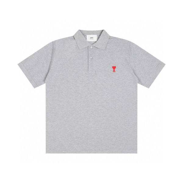 Ami, Women's Polo, Grey