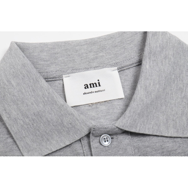 Ami, Women's Polo, Grey