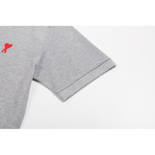 Ami, Women's Polo, Grey