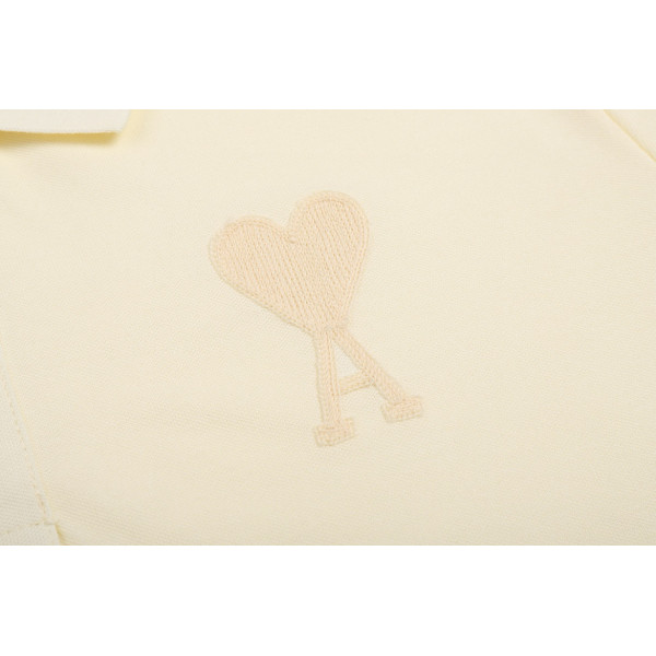 Ami, Women's Polo, Beige