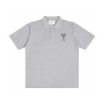 Ami, Women's Polo, Grey
