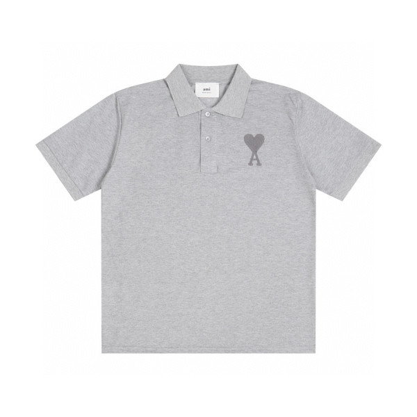 Ami, Women's Polo, Grey