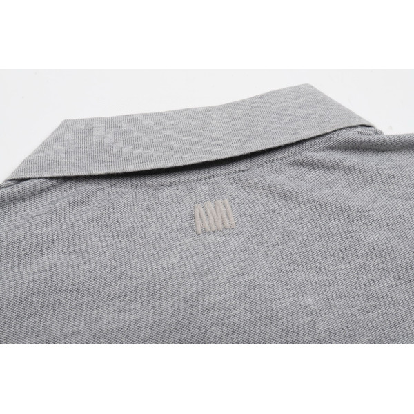 Ami, Women's Polo, Grey