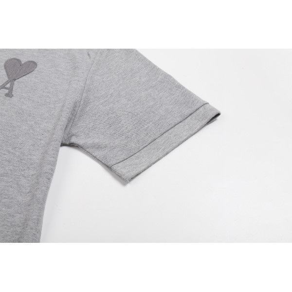 Ami, Women's Polo, Grey