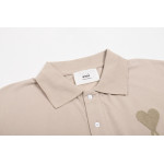 Ami, Women's Polo, Beige
