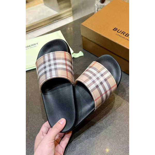 Burberry, Heren Slipper, Beige