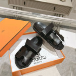Hermes, Chypre, Men's Sandal, Black