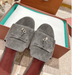 Loro Piana, Women's Slipper, Grey