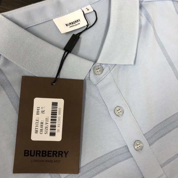 Burberry, Men's Polo, Blue
