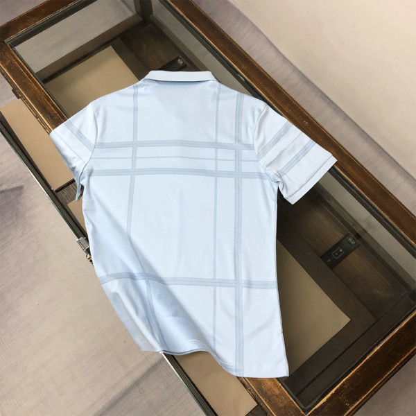 Burberry, Men's Polo, Blue