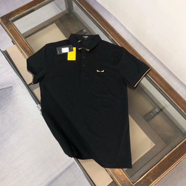 Fendi, Men's Polo, Black